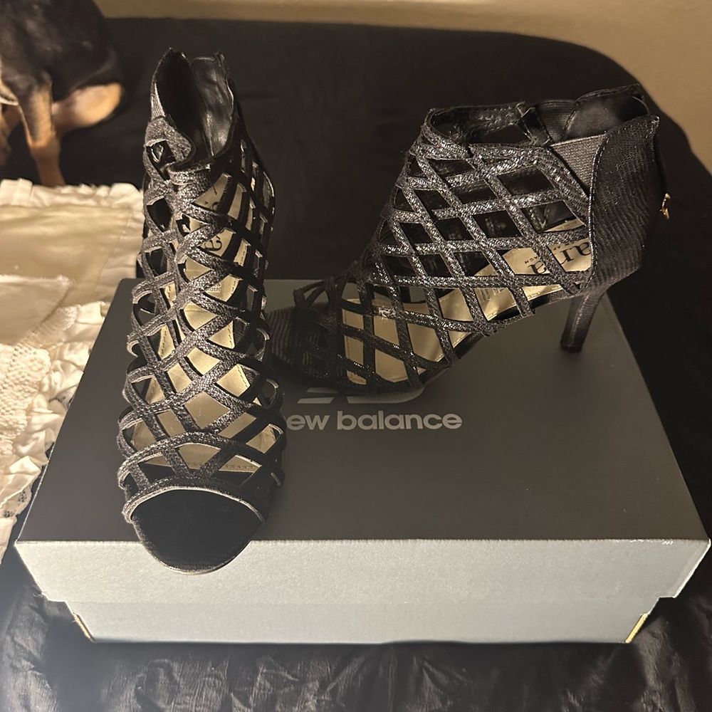 New Balance Women's Black Heeled Sandals